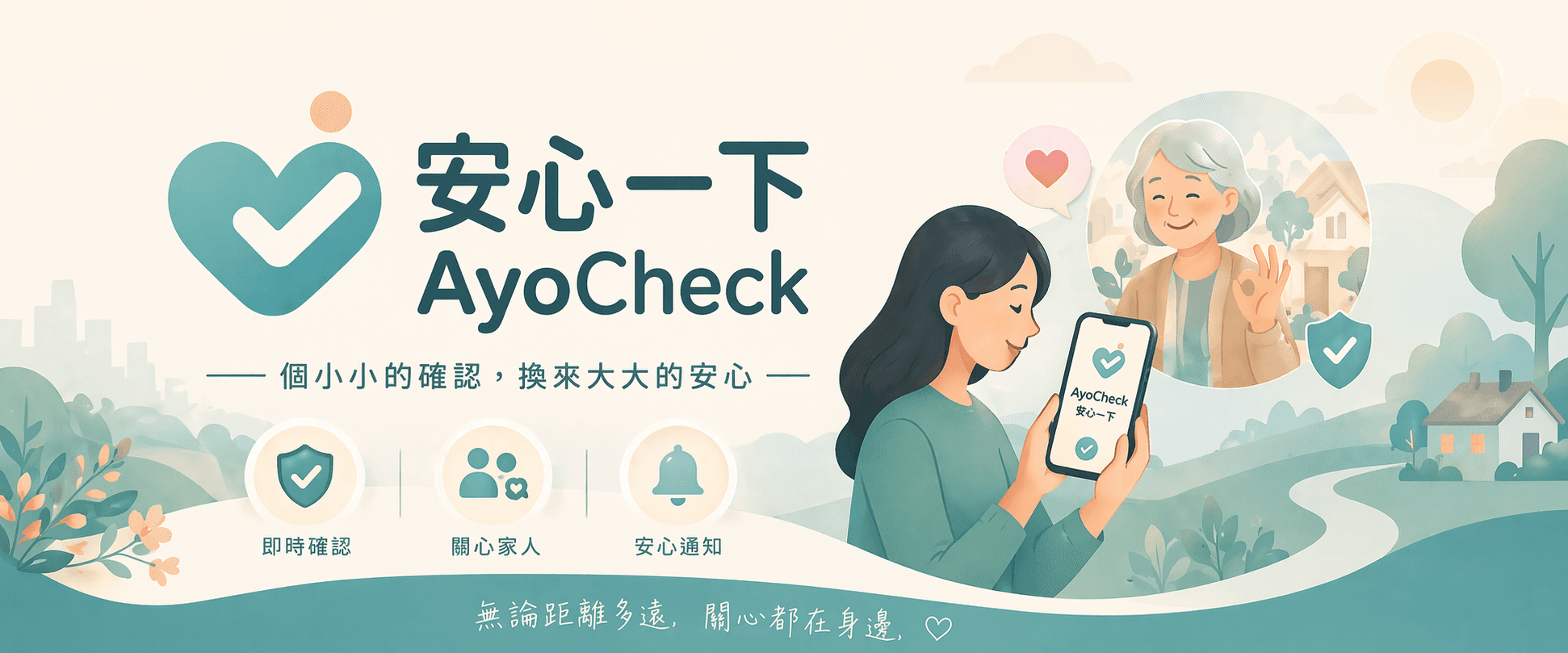 安心一下 AyoCheck 品牌主視覺